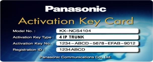 Activation Key IP Trunk PANASONIC KX-NCS4104