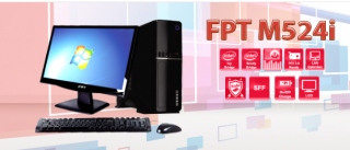 Máy tính để bàn FPT Elead M524i (G640 2.8ghz, 2GB, 250GB, DVD, DOS, Màn hình 18.5inch wide)