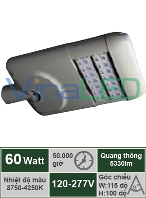 Đèn đường LED 60W VinaLED TRK-60W-NW