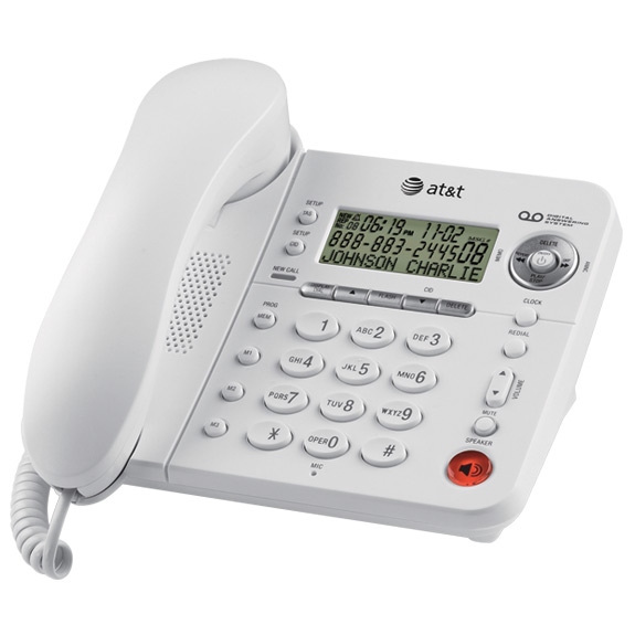Điện thoại bàn ghi âm lời nhắn, cuộc gọi AT&T 1856